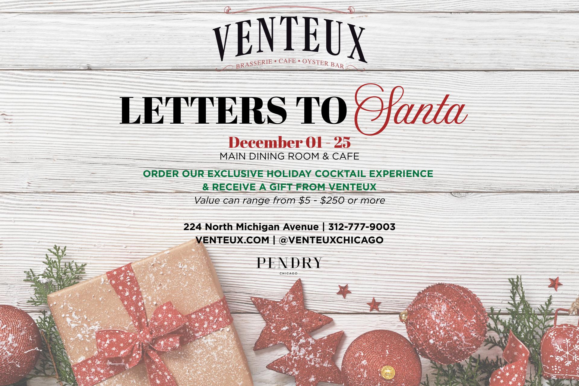 Letters to Santa at Venteux Chicago