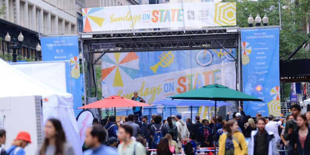 Pedestrian visitors to State Street in the Loop surpass 1 million per week for the first time since the pandemic’s impact