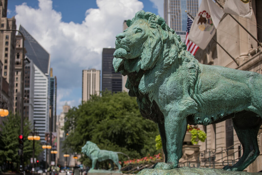 Lions at The Art Institute of Chicago
